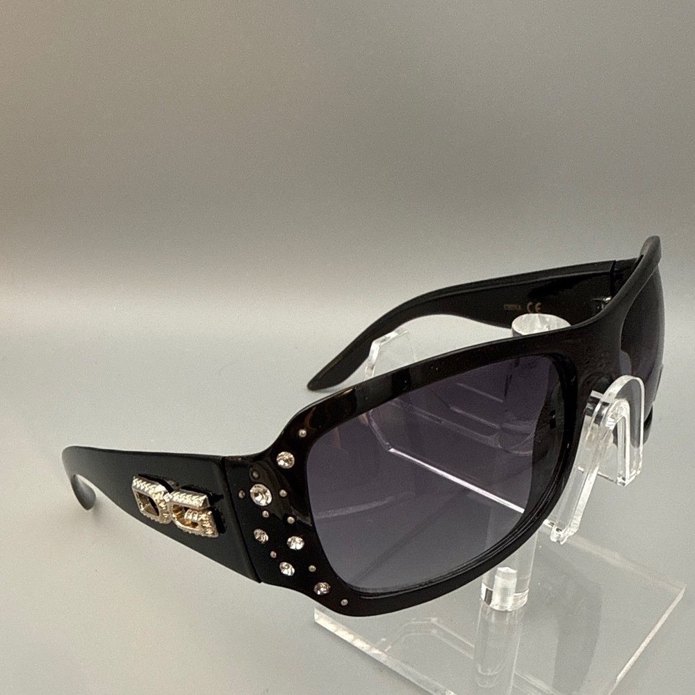 DG Luxury Sunglasses Black Rhinestone Logo UV400 Oversized Ivy League Rich Hot